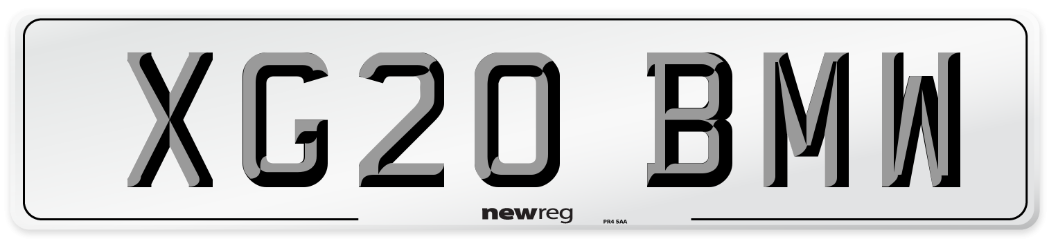 XG20 BMW Number Plate from New Reg